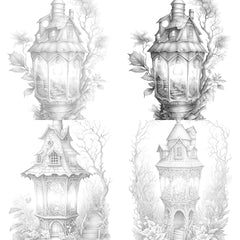Lantern Fairy House Coloring Book - CraftNest - Digital Crafting and Art