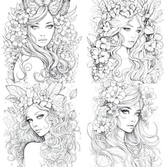 Beautiful Fairies Coloring Book - CraftNest - Digital Crafting and Art