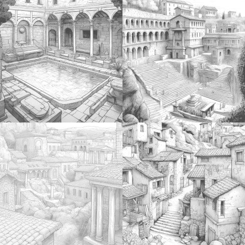Ancient Rome Coloring Book - CraftNest - Digital Crafting and Art