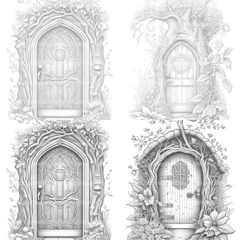 Enchanted Fairy Doors Coloring Book - CraftNest - Digital Crafting and Art