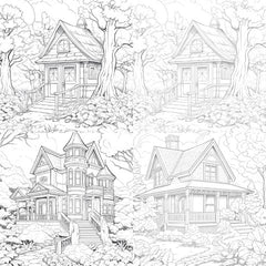 Autumn House Coloring Book - CraftNest - Digital Crafting and Art