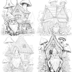 Gnome Coloring Book 2 - CraftNest - Digital Crafting and Art