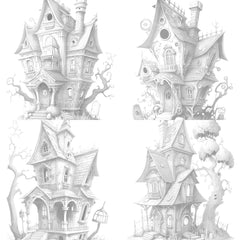Haunted House Coloring Book - CraftNest - Digital Crafting and Art