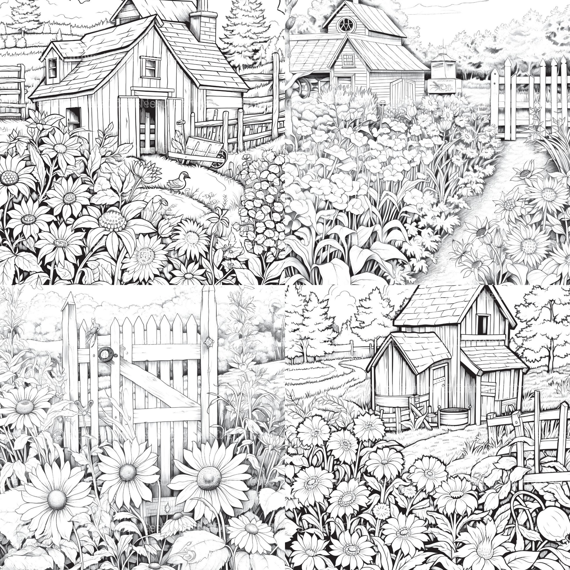 Farmers Garden Coloring Book 2 - CraftNest - Digital Crafting and Art
