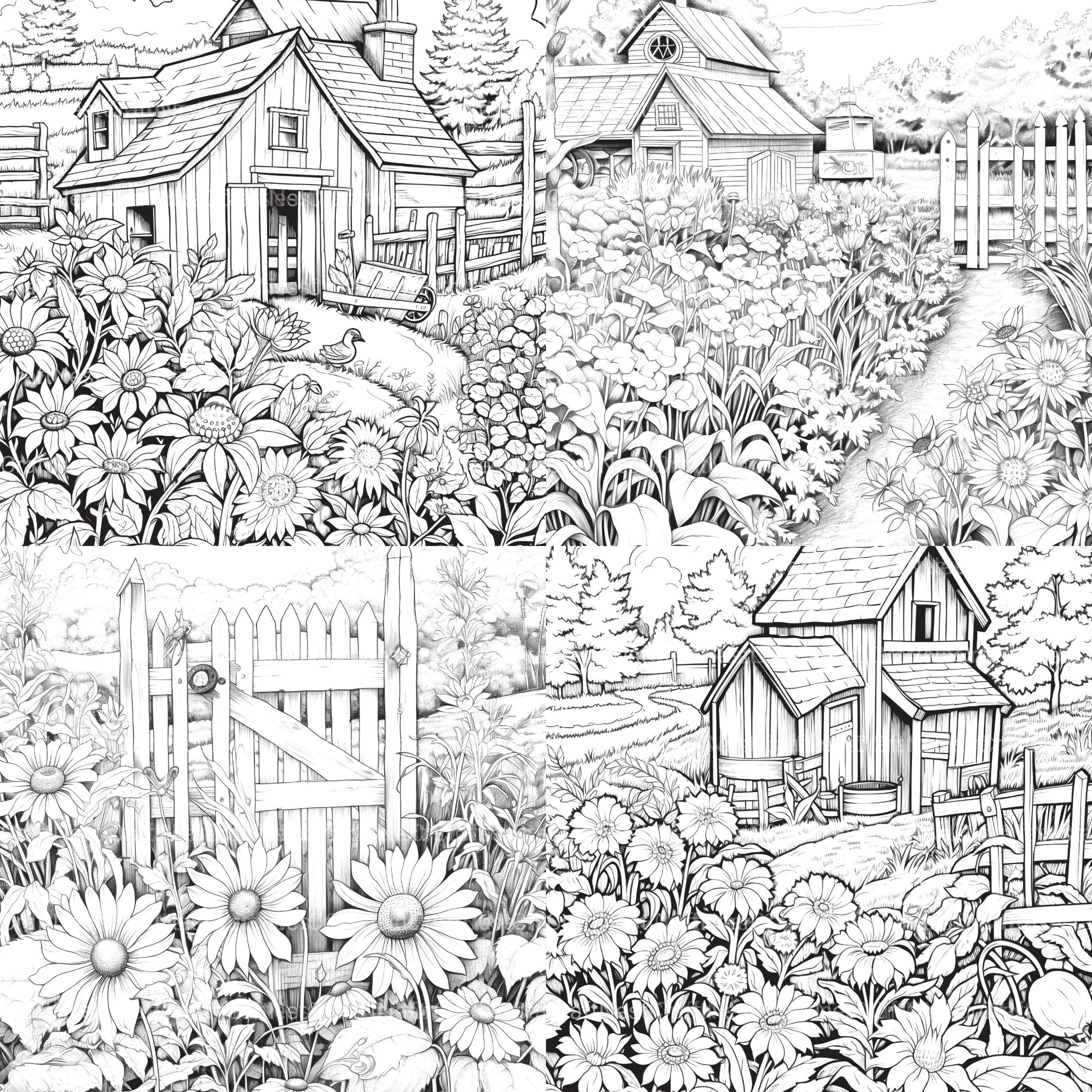 Farmers Garden Coloring Book 2 - CraftNest - Digital Crafting and Art