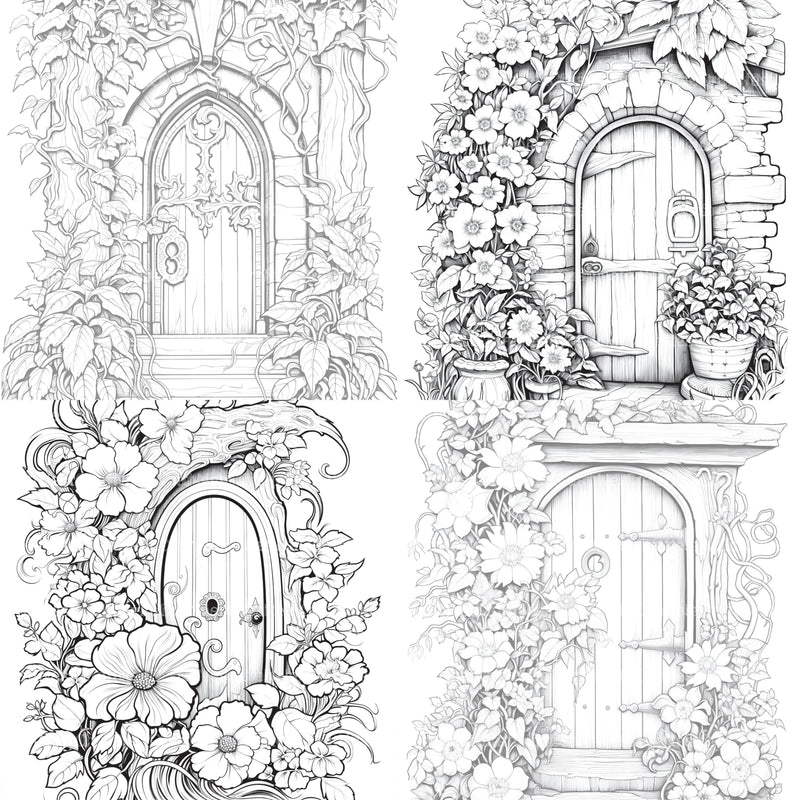 Blooming Door Coloring Book - CraftNest - Digital Crafting and Art