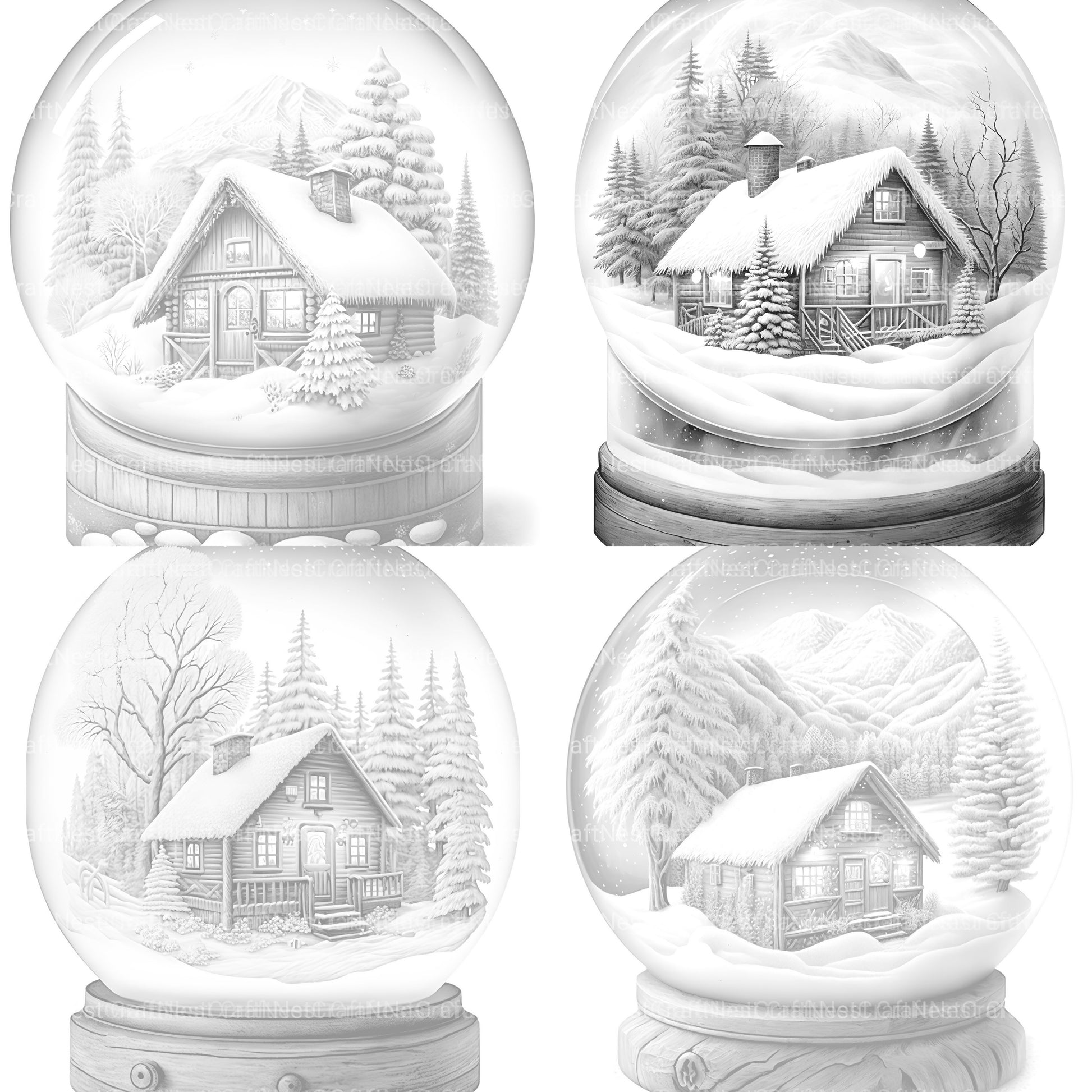 Snowball Cabin Coloring Book - CraftNest - Digital Crafting and Art