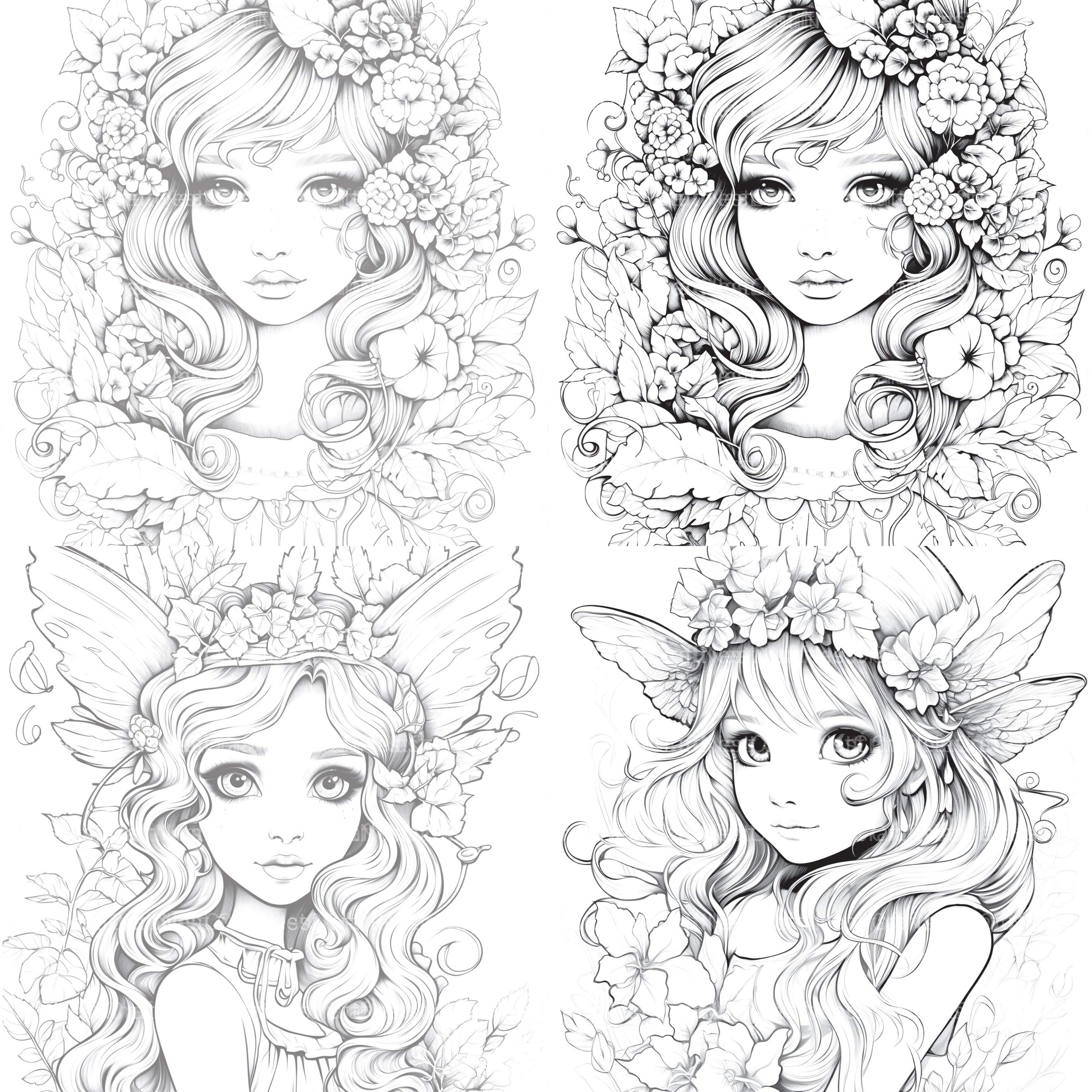 Forest Fairies Coloring Book - CraftNest - Digital Crafting and Art