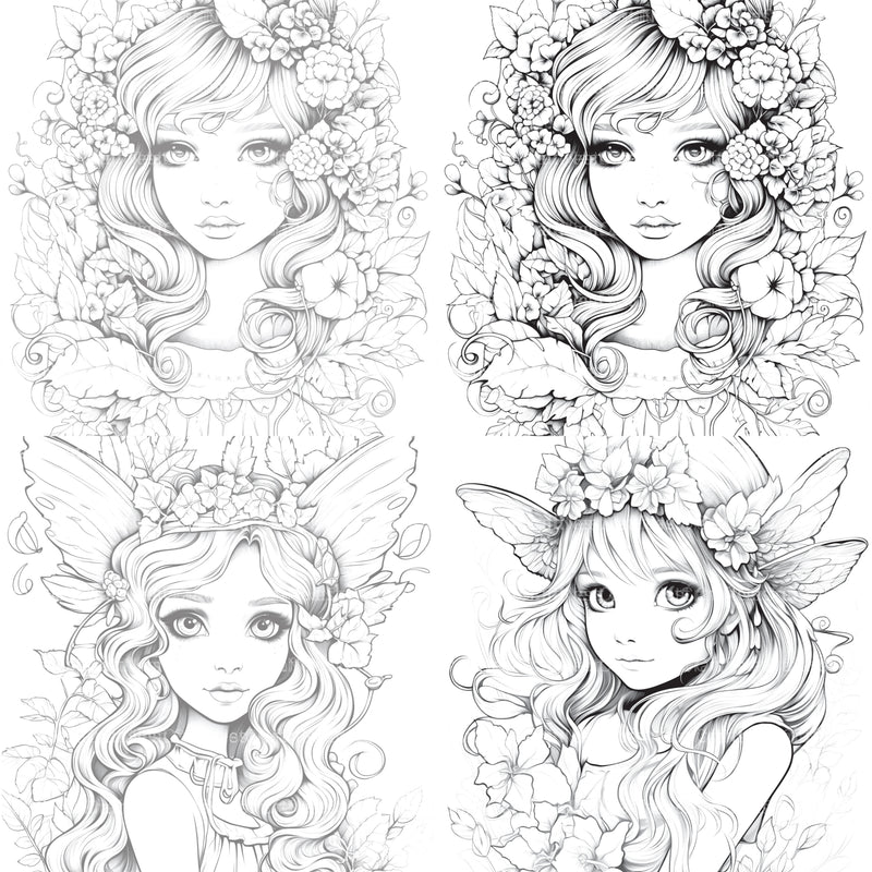 Forest Fairies Coloring Book - CraftNest - Digital Crafting and Art