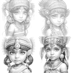 Aztec Boy Coloring Book - CraftNest - Digital Crafting and Art