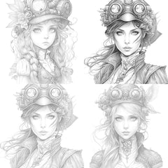 Sunflower Girl Coloring Book - CraftNest - Digital Crafting and Art