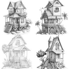 Beach House Coloring Book - CraftNest - Digital Crafting and Art