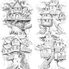 Treehouse Coloring Book - CraftNest - Digital Crafting and Art