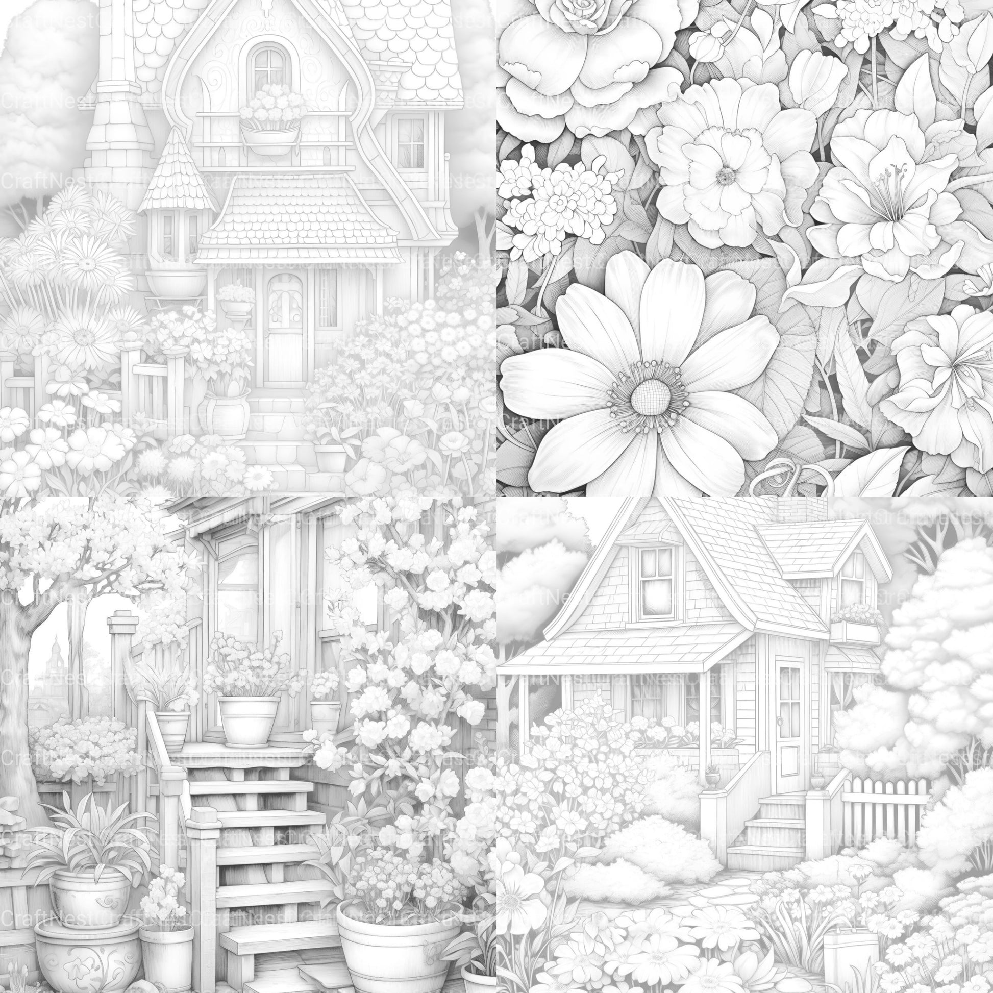 Spring Garden Coloring Book - CraftNest - Digital Crafting and Art