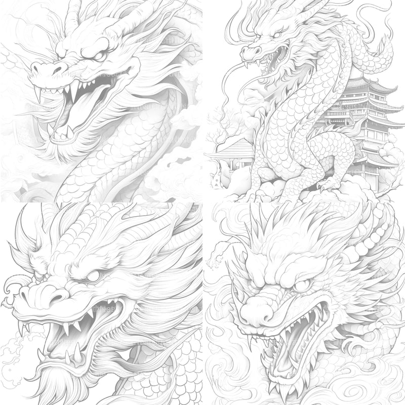 Dragon Coloring Book - CraftNest - Digital Crafting and Art