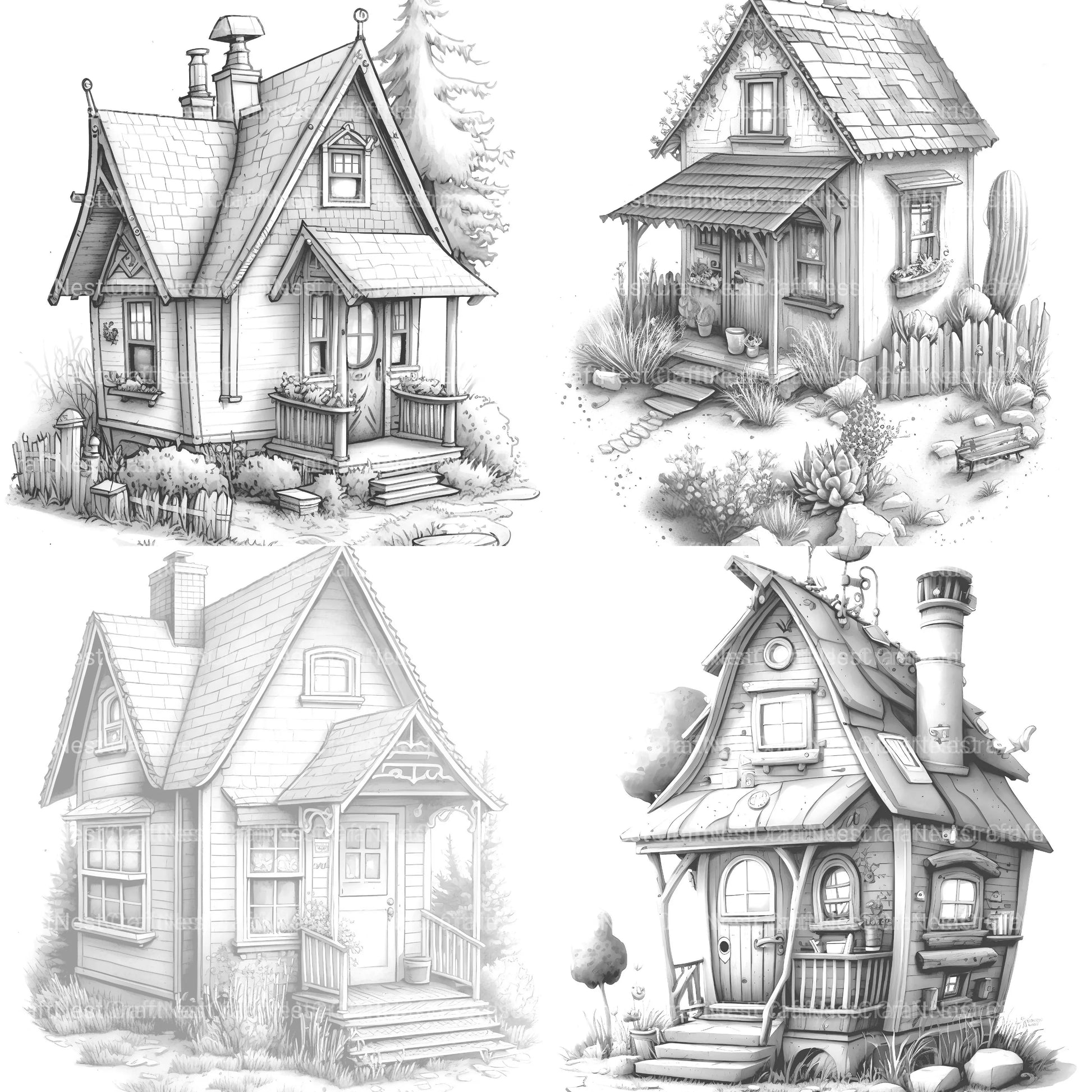 Ranch Tiny House Coloring Book - CraftNest - Digital Crafting and Art