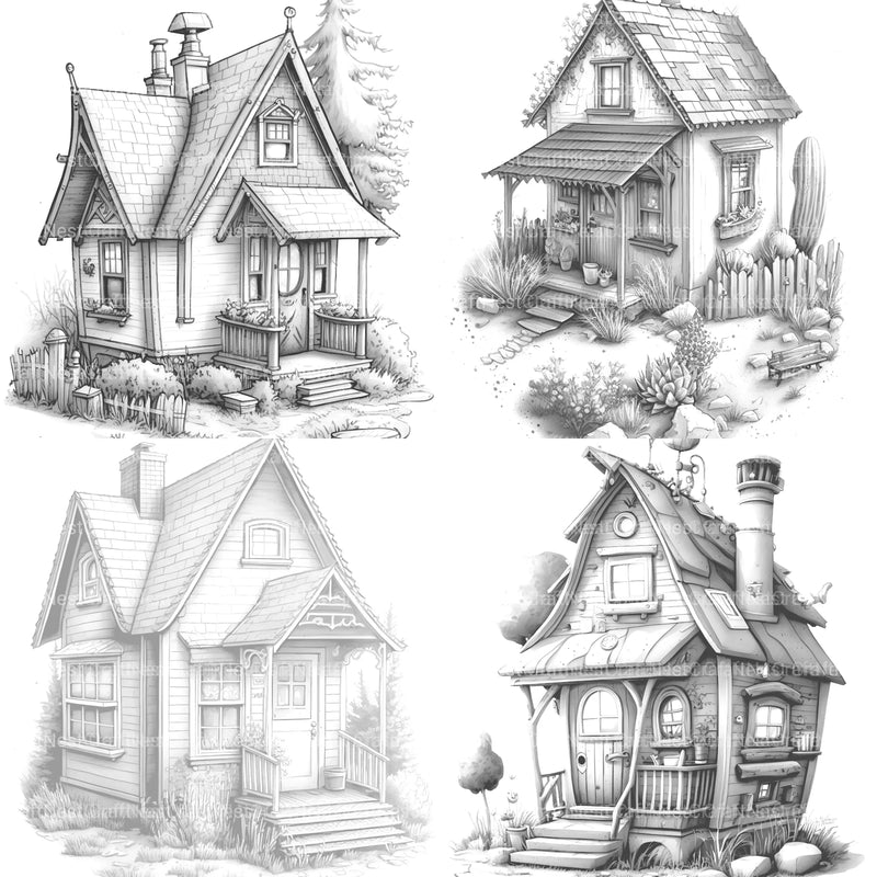 Ranch Tiny House Coloring Book - CraftNest - Digital Crafting and Art