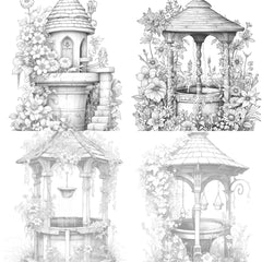 Wishing Well Coloring Book - CraftNest - Digital Crafting and Art