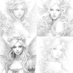 Beautiful Fairy Coloring Book - CraftNest - Digital Crafting and Art