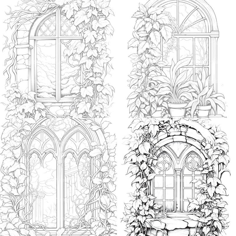Blooming Window Coloring Book - CraftNest - Digital Crafting and Art