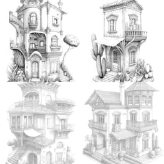 Chile Tiny House Coloring Book 1 - CraftNest - Digital Crafting and Art