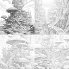 Sci-Fi Landscape Coloring Book - CraftNest - Digital Crafting and Art