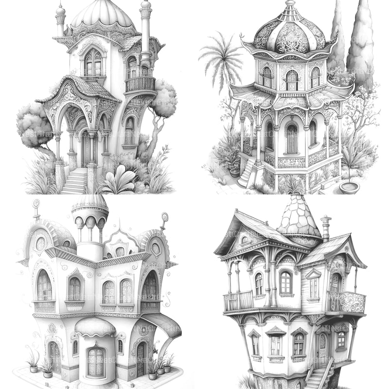 Turkish Tiny House Coloring Book - CraftNest - Digital Crafting and Art
