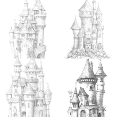Castle Tiny House Coloring Book 1 - CraftNest - Digital Crafting and Art