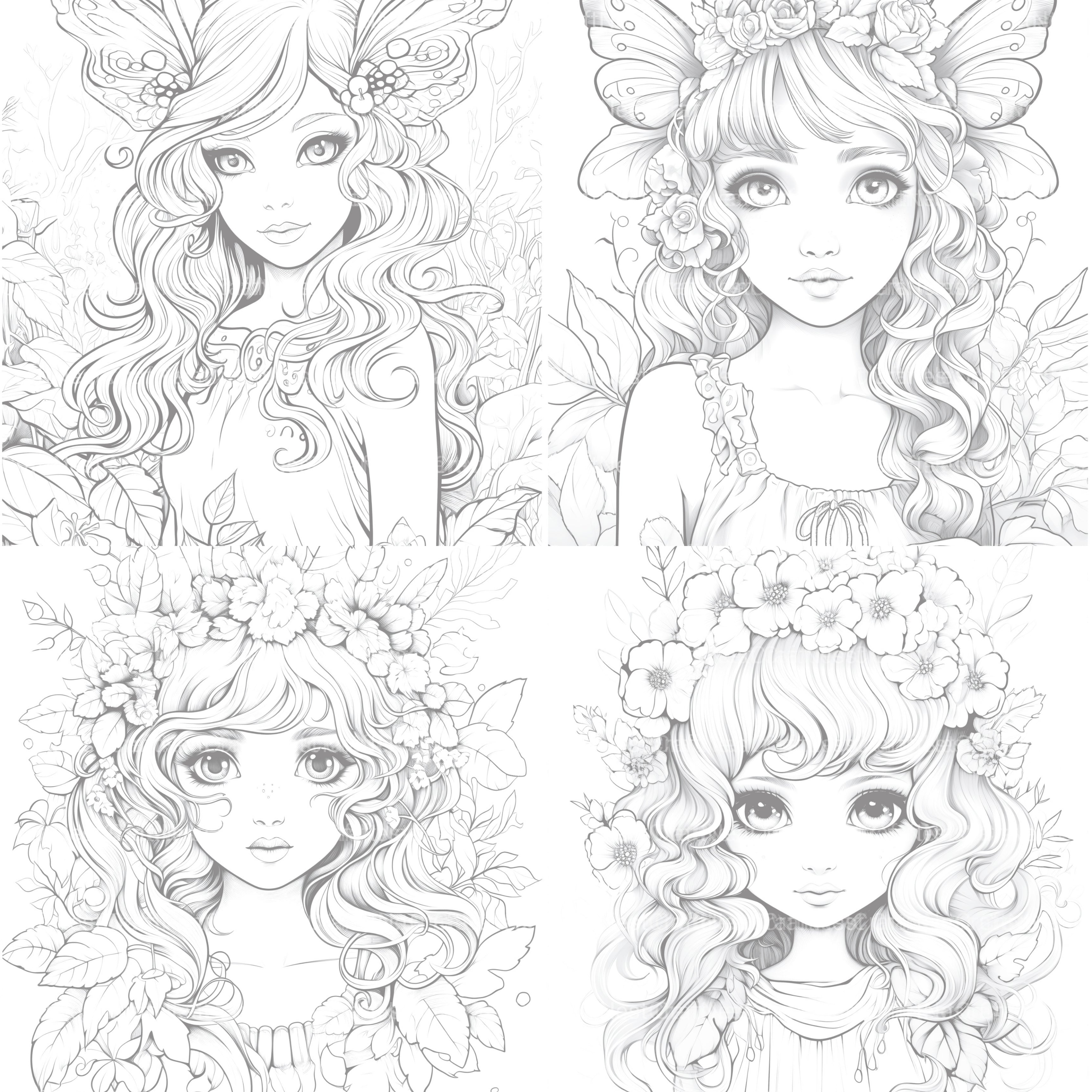 Forest Fairies Coloring Book - CraftNest - Digital Crafting and Art