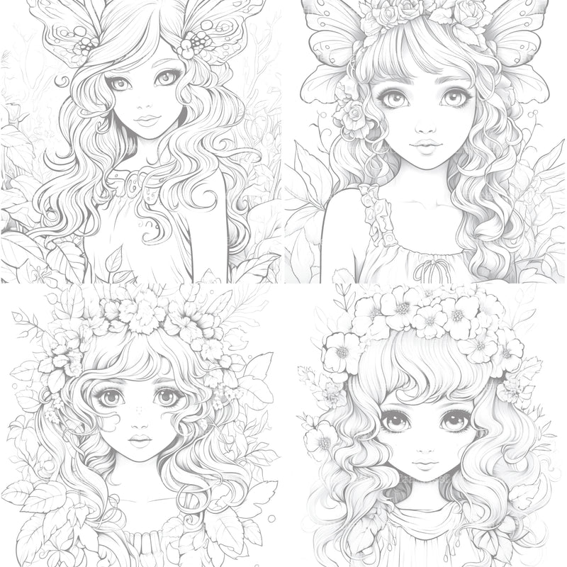 Forest Fairies Coloring Book - CraftNest - Digital Crafting and Art