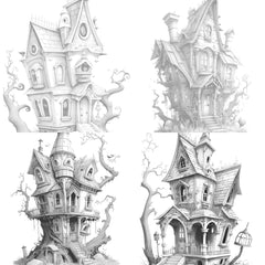 Haunted House Coloring Book - CraftNest - Digital Crafting and Art