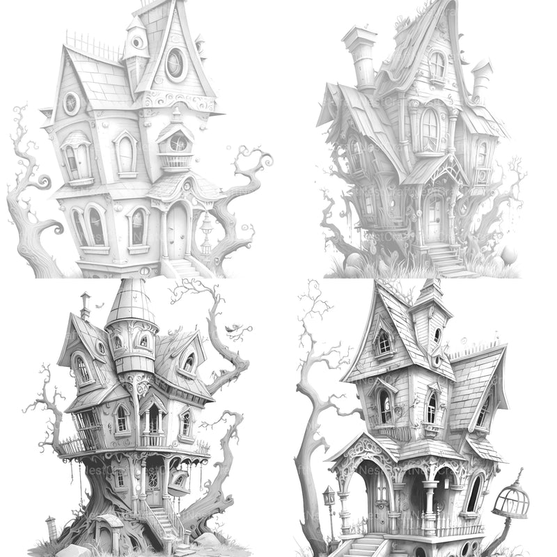 Haunted House Coloring Book - CraftNest - Digital Crafting and Art
