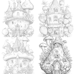 Strawberry Fairy House Coloring Book - CraftNest - Digital Crafting and Art
