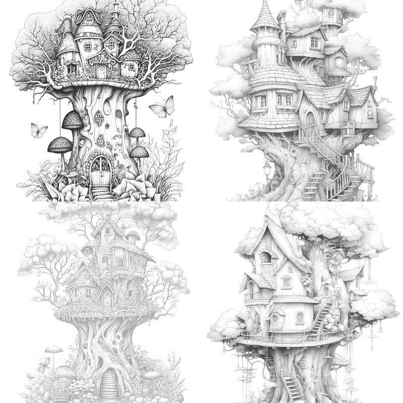 Treehouse Coloring Book 2 - CraftNest - Digital Crafting and Art