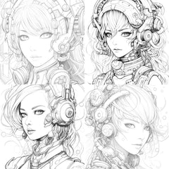 Druid Girl Coloring Book - CraftNest - Digital Crafting and Art