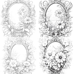 Blooming Mirror Coloring Book - CraftNest - Digital Crafting and Art