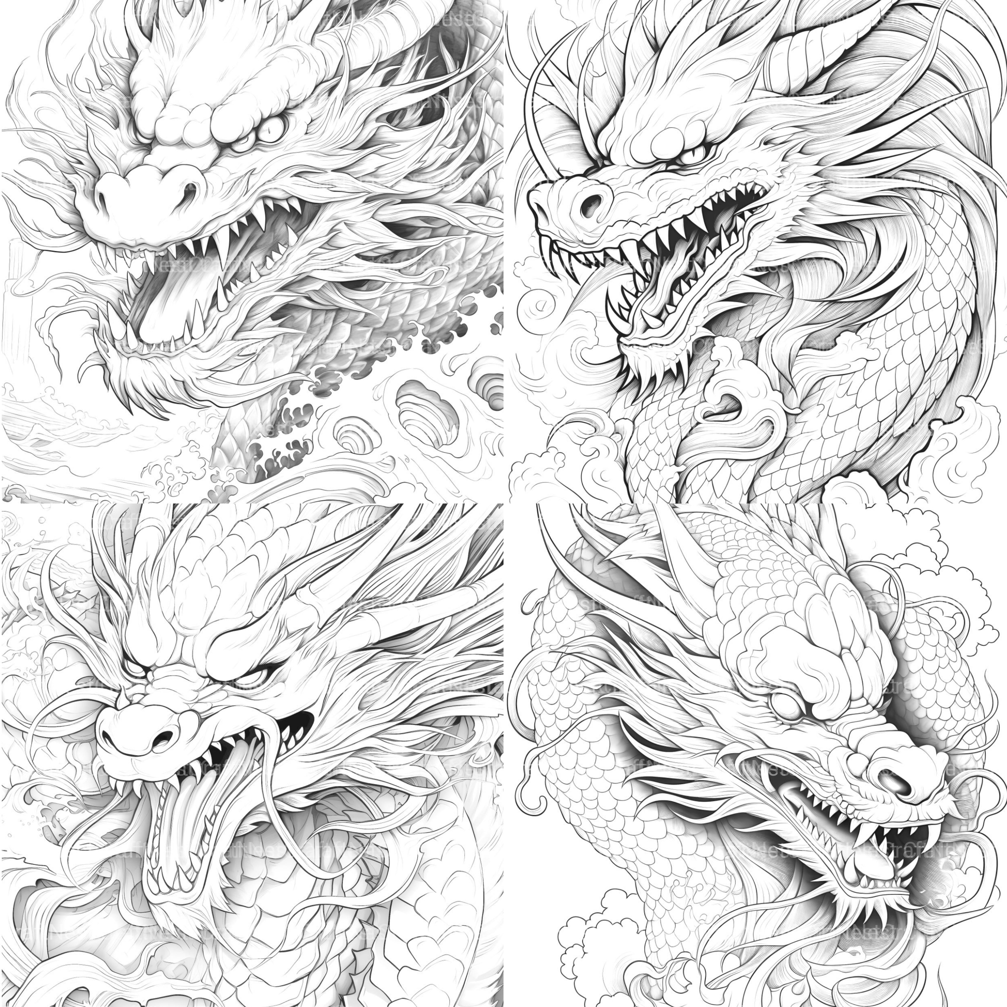 Dragon Coloring Book - CraftNest - Digital Crafting and Art