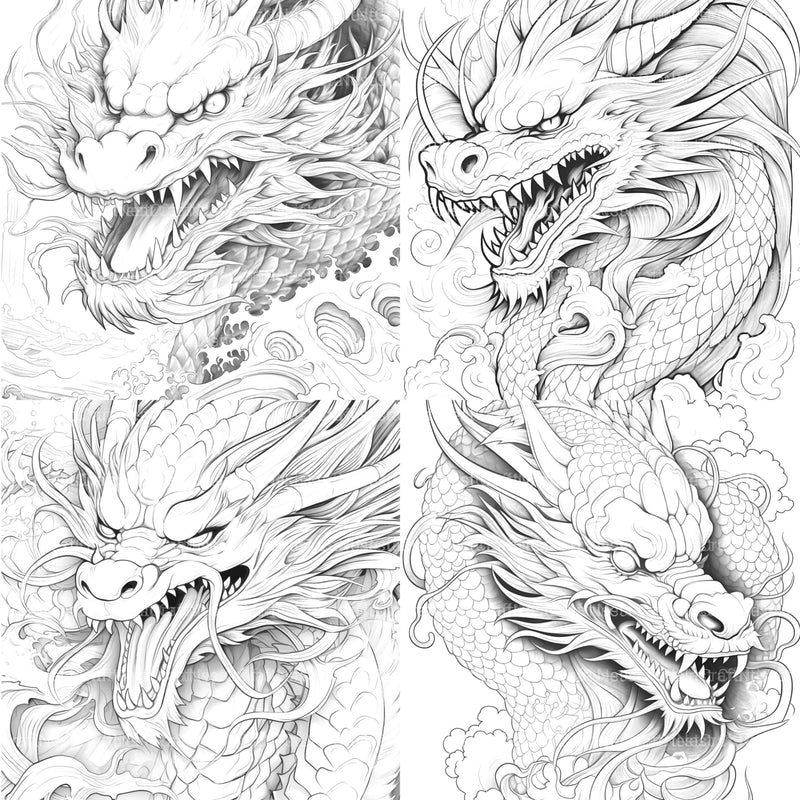 Dragon Coloring Book - CraftNest - Digital Crafting and Art