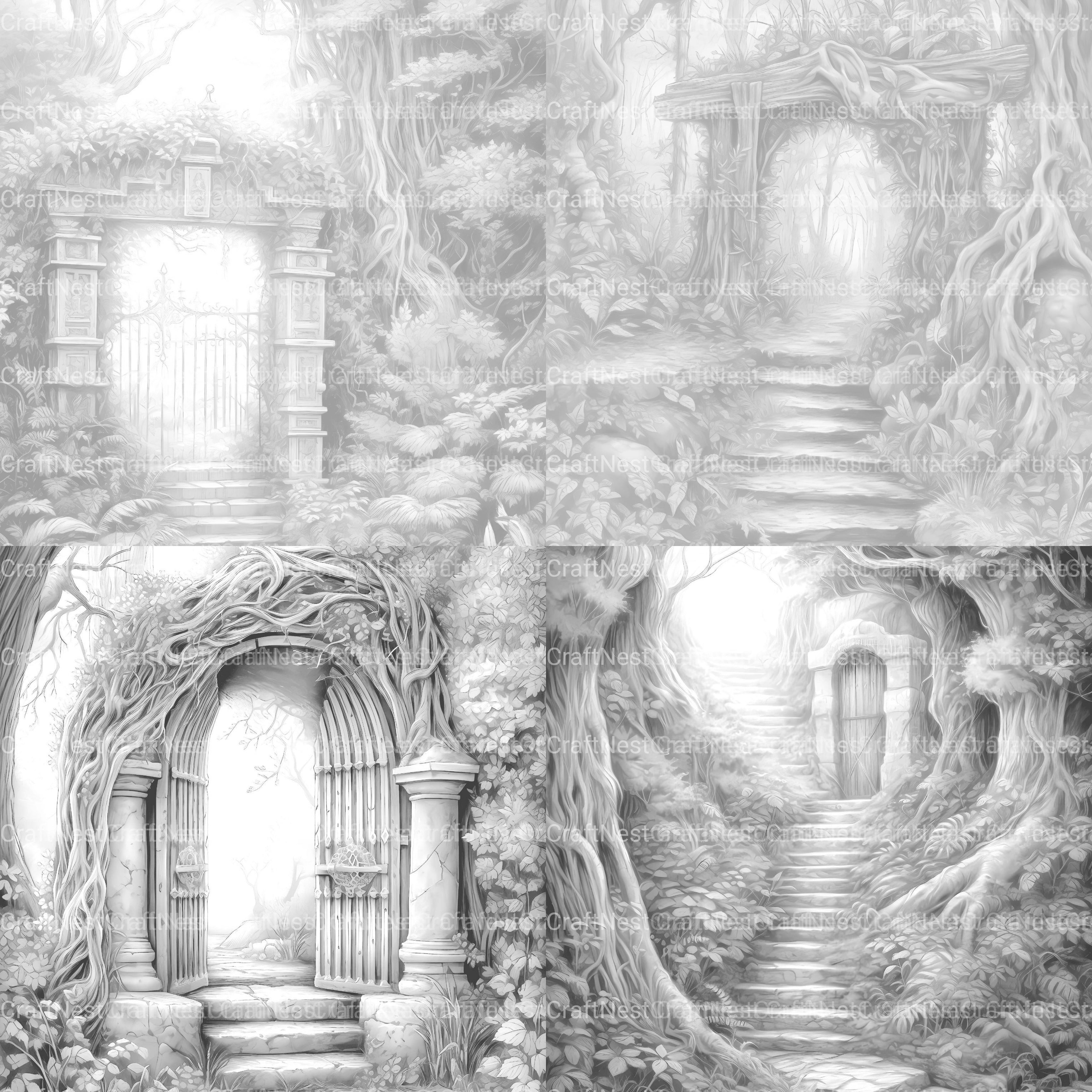 Forest Gate Coloring Book 2 - CraftNest - Digital Crafting and Art