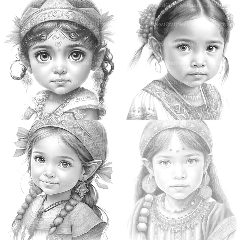 Cute Maya Girl Coloring Book - CraftNest - Digital Crafting and Art
