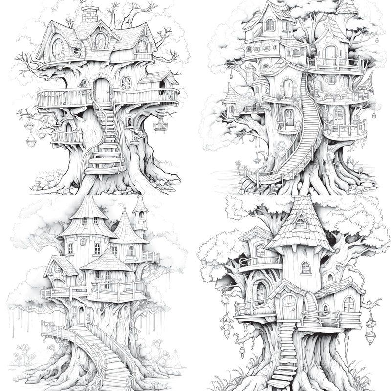 Treehouse Coloring Book - CraftNest - Digital Crafting and Art