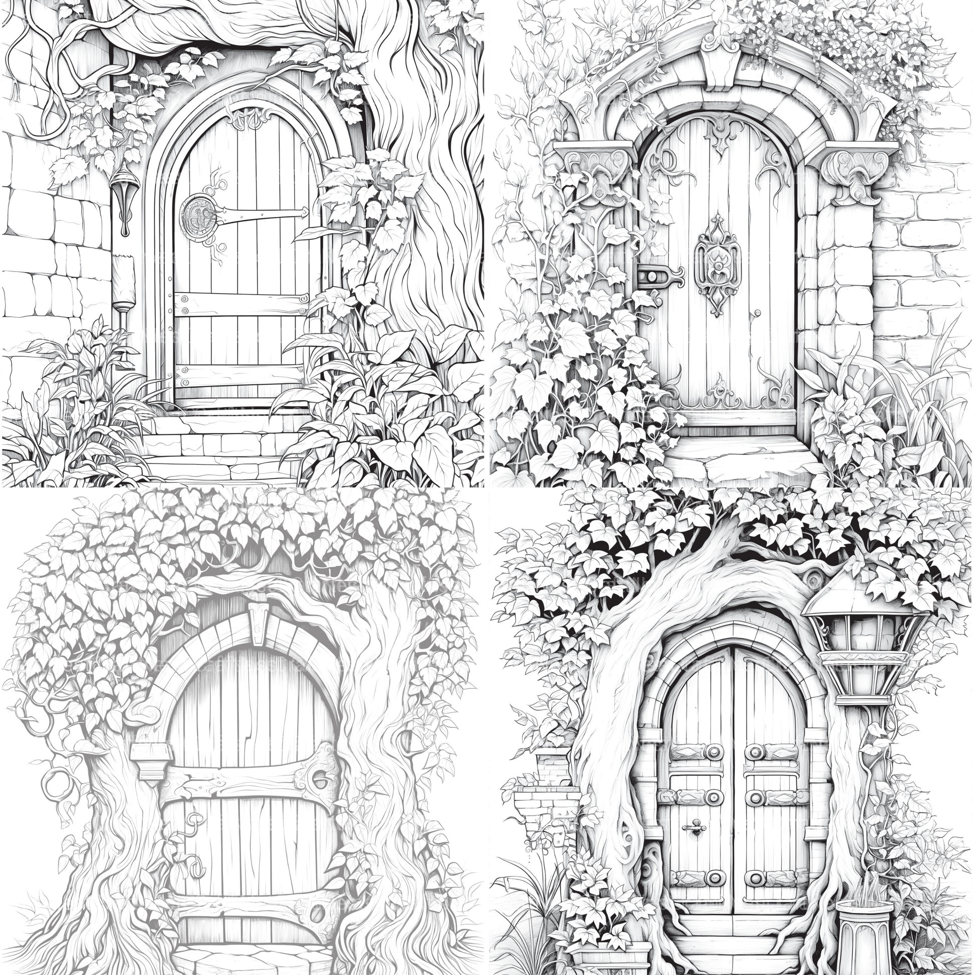 Blooming Door Coloring Book - CraftNest - Digital Crafting and Art