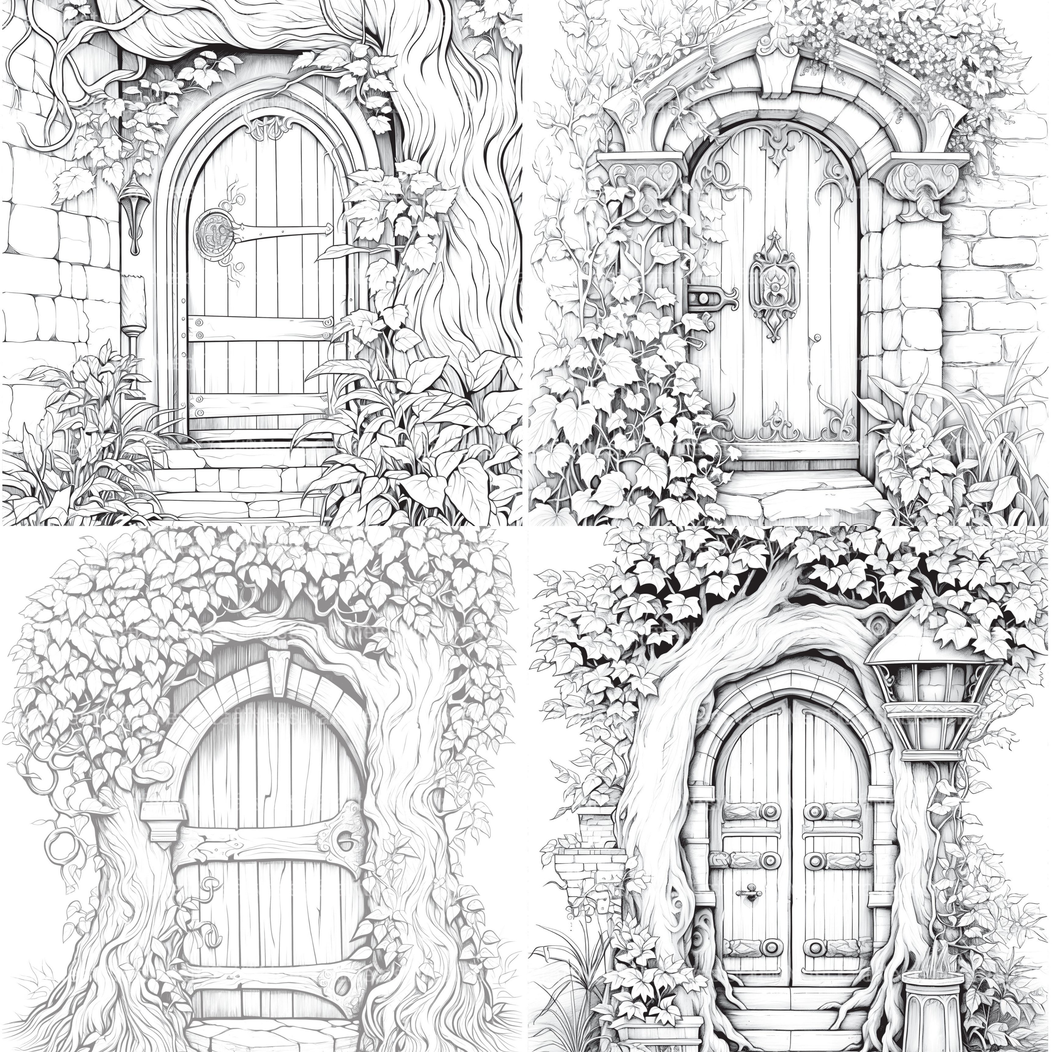 Blooming Door Coloring Book - CraftNest - Digital Crafting and Art