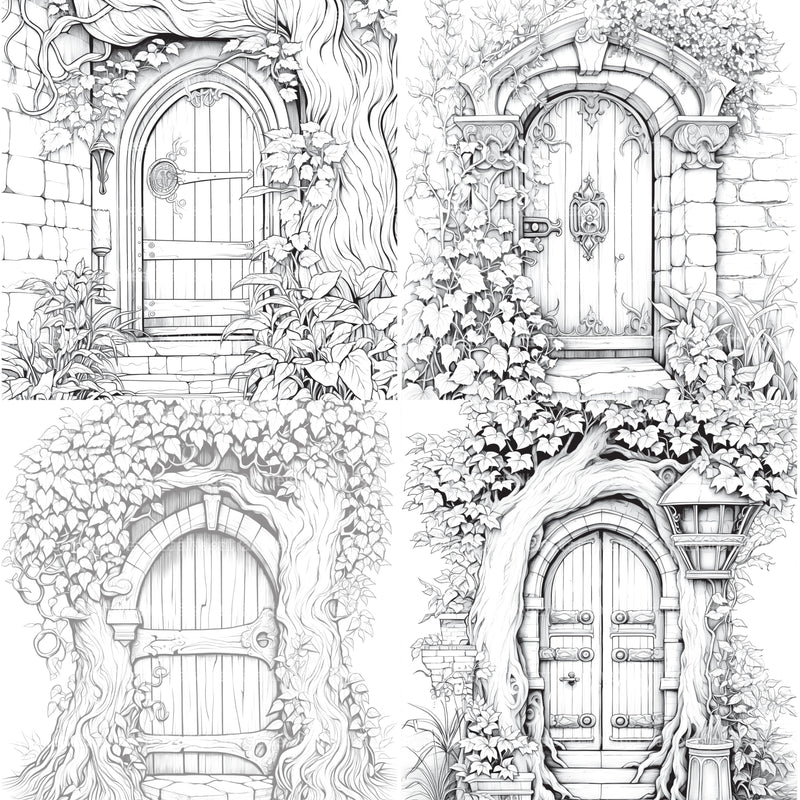 Blooming Door Coloring Book - CraftNest - Digital Crafting and Art