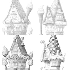 Ice Cream House Coloring Book - CraftNest - Digital Crafting and Art