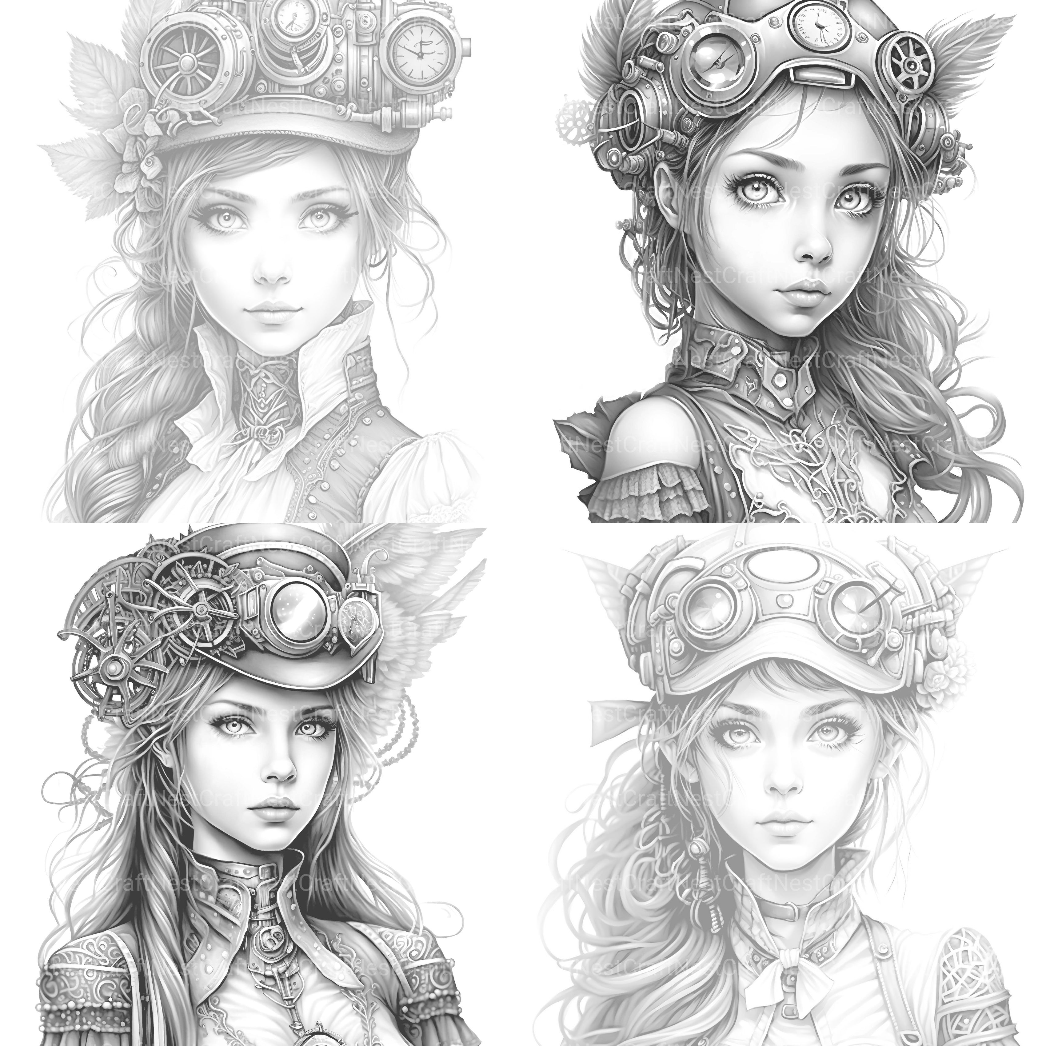 Sunflower Girl Coloring Book - CraftNest - Digital Crafting and Art