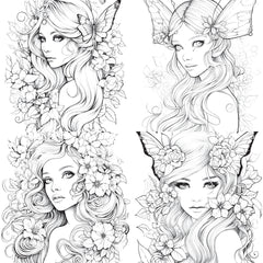 Beautiful Fairies Coloring Book - CraftNest - Digital Crafting and Art