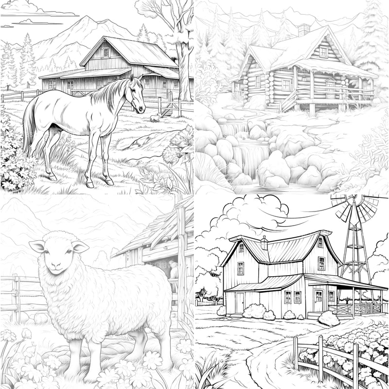 Country Life Coloring Book - CraftNest - Digital Crafting and Art