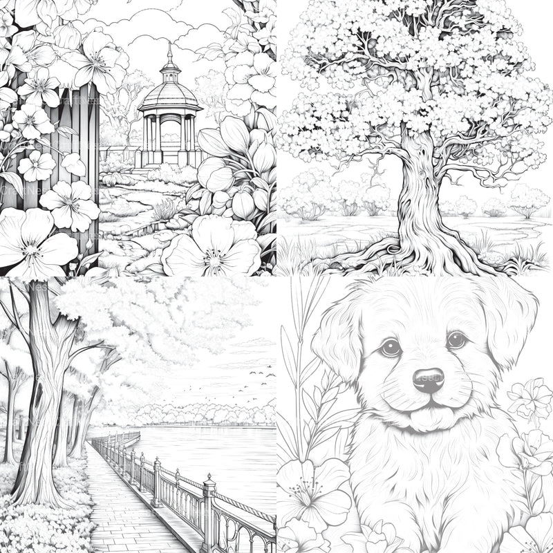 Springtime Garden Coloring Book - CraftNest - Digital Crafting and Art