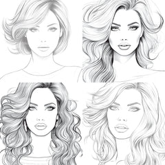 Beautiful Women Coloring Book - CraftNest - Digital Crafting and Art